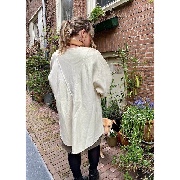 Stunning Pierre Cardin Wool coat in cream with bow detail - Picture 4 of 6